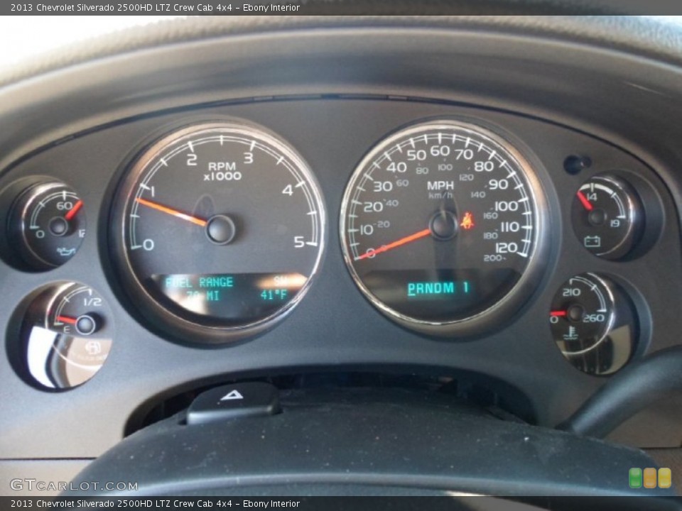 Ebony Interior Gauges for the 2013 Chevrolet Silverado 2500HD LTZ Crew Cab 4x4 #73529315