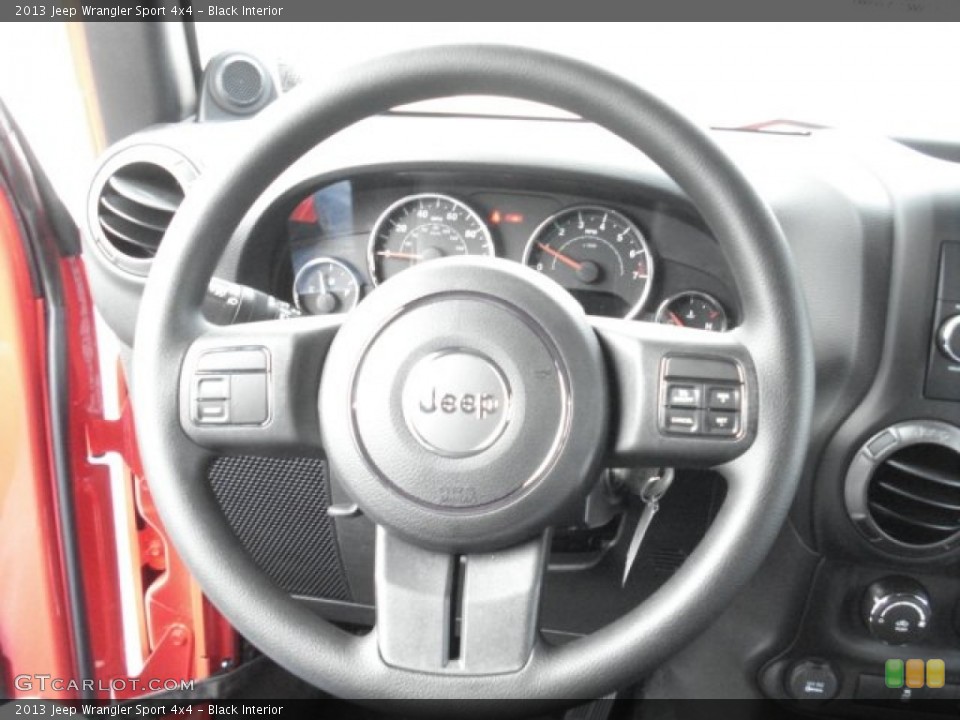 Black Interior Steering Wheel for the 2013 Jeep Wrangler Sport 4x4 #73530315