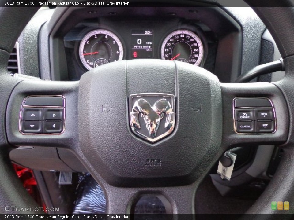 Black/Diesel Gray Interior Steering Wheel for the 2013 Ram 1500 Tradesman Regular Cab #73536654