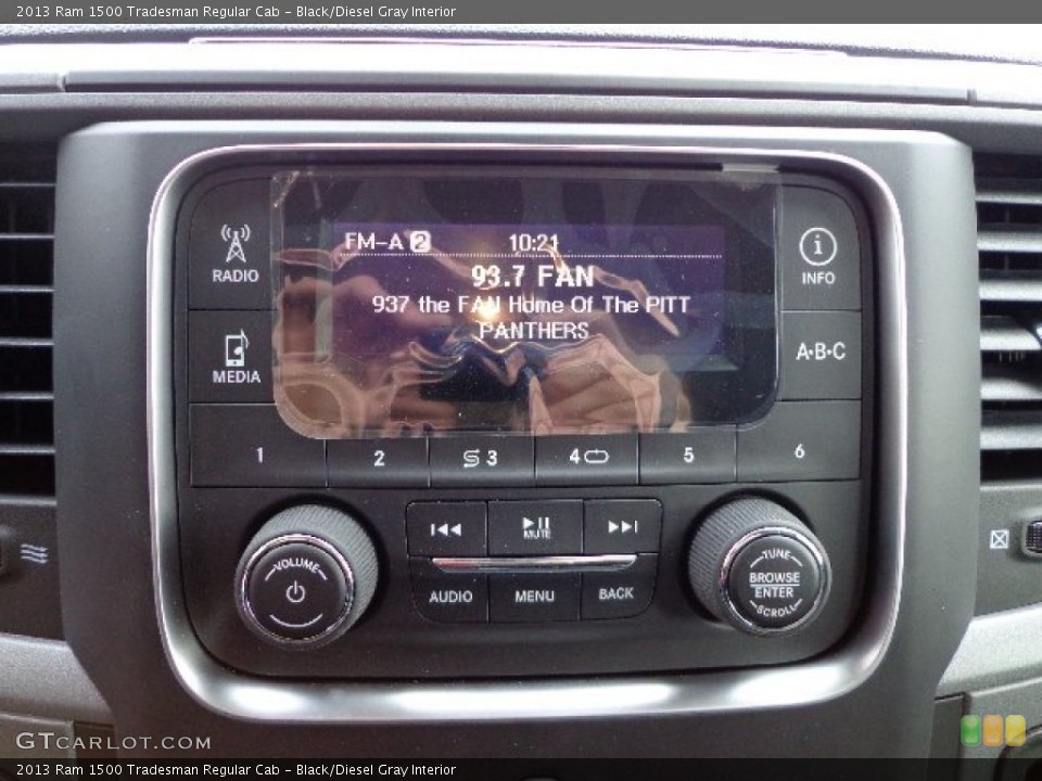 Black/Diesel Gray Interior Controls for the 2013 Ram 1500 Tradesman Regular Cab #73536660