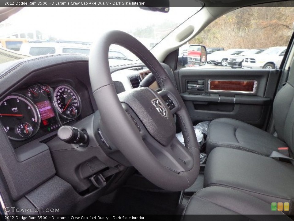 Dark Slate Interior Steering Wheel for the 2012 Dodge Ram 3500 HD Laramie Crew Cab 4x4 Dually #73536762