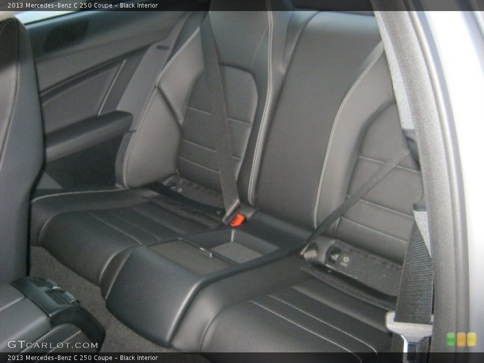 Black Interior Rear Seat for the 2013 Mercedes-Benz C 250 Coupe #73539761