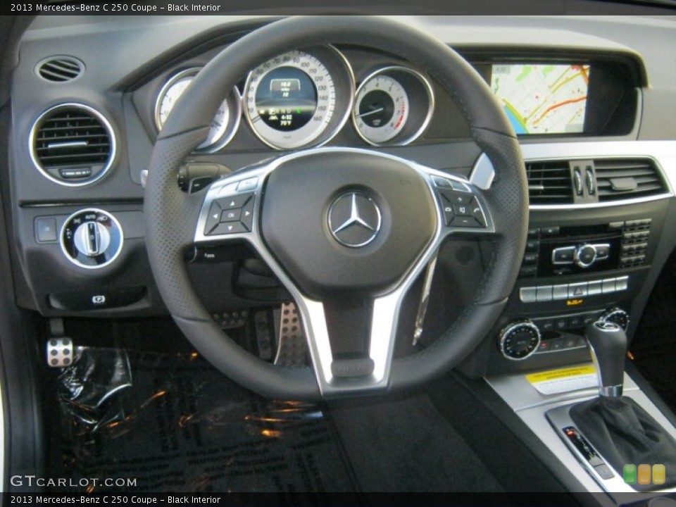 Black Interior Steering Wheel for the 2013 Mercedes-Benz C 250 Coupe #73540041