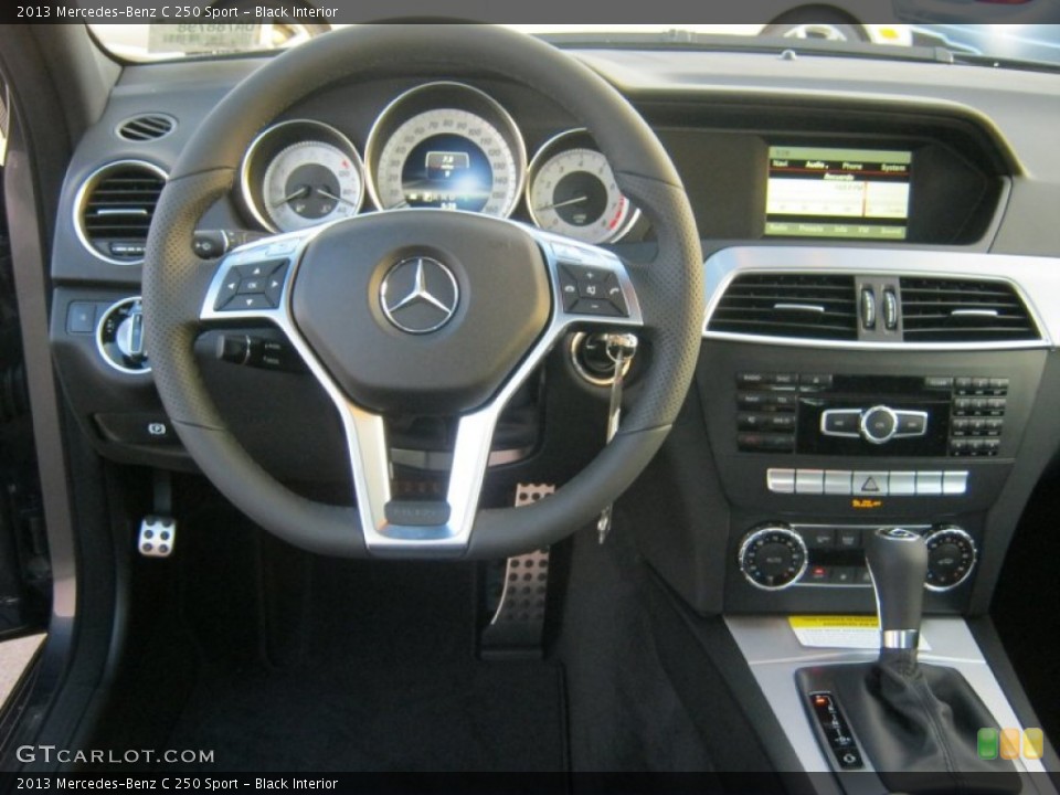 Black Interior Dashboard for the 2013 Mercedes-Benz C 250 Sport #73540970