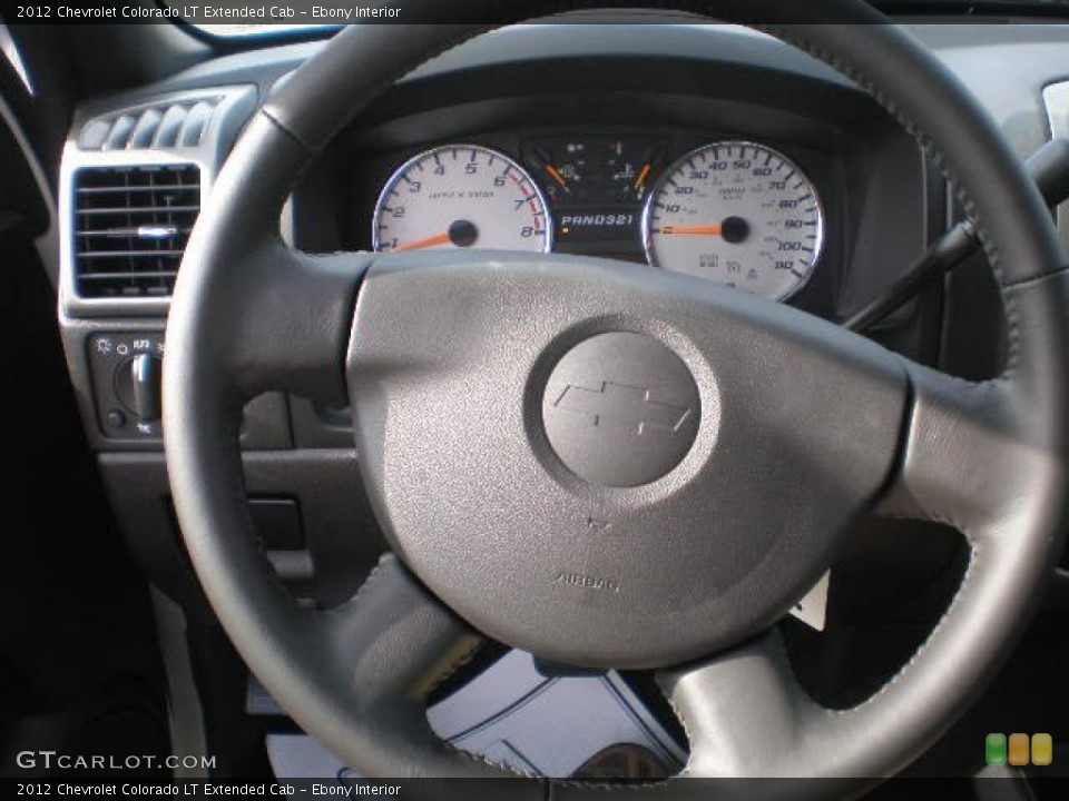 Ebony Interior Steering Wheel for the 2012 Chevrolet Colorado LT Extended Cab #73543055
