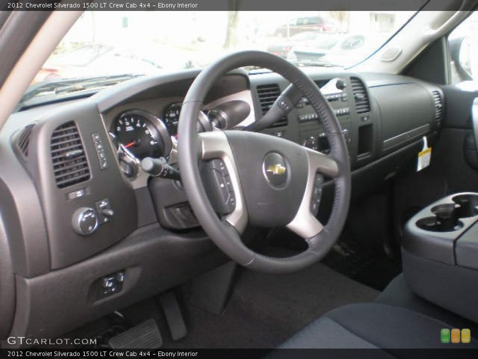 Ebony Interior Dashboard for the 2012 Chevrolet Silverado 1500 LT Crew Cab 4x4 #73543373