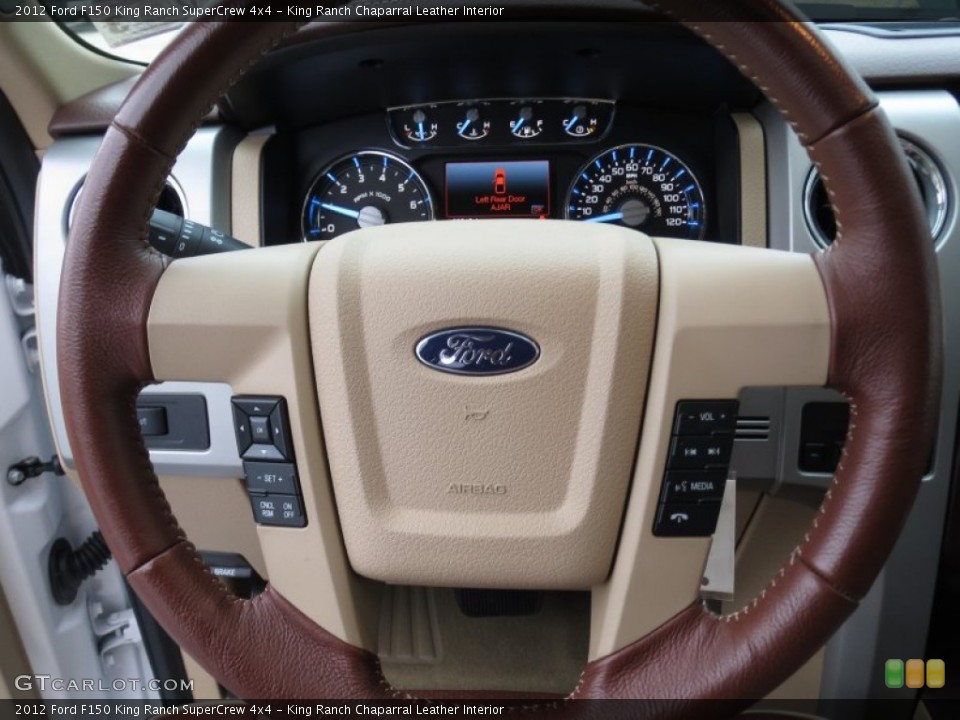 King Ranch Chaparral Leather Interior Steering Wheel for the 2012 Ford F150 King Ranch SuperCrew 4x4 #73544024