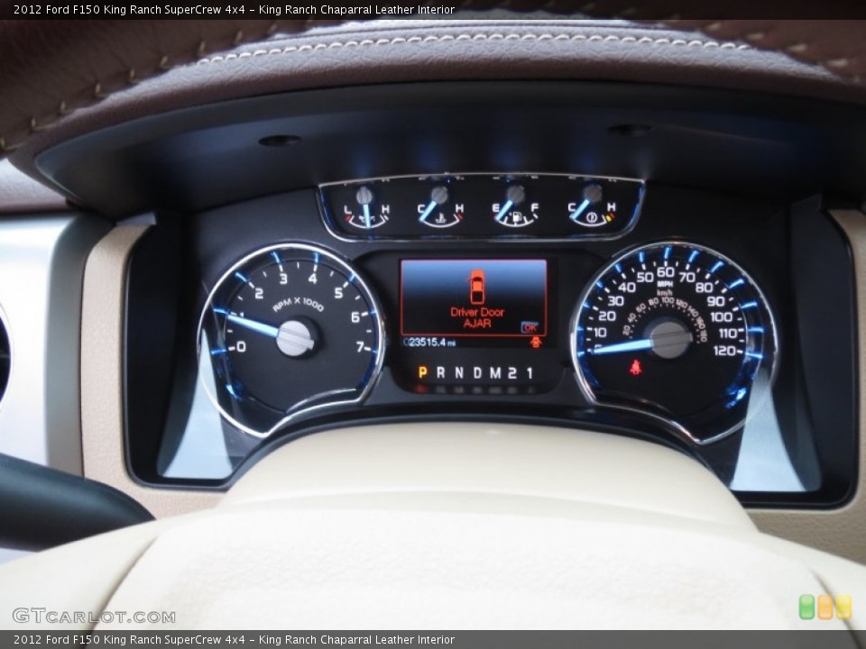 King Ranch Chaparral Leather Interior Gauges for the 2012 Ford F150 King Ranch SuperCrew 4x4 #73544039