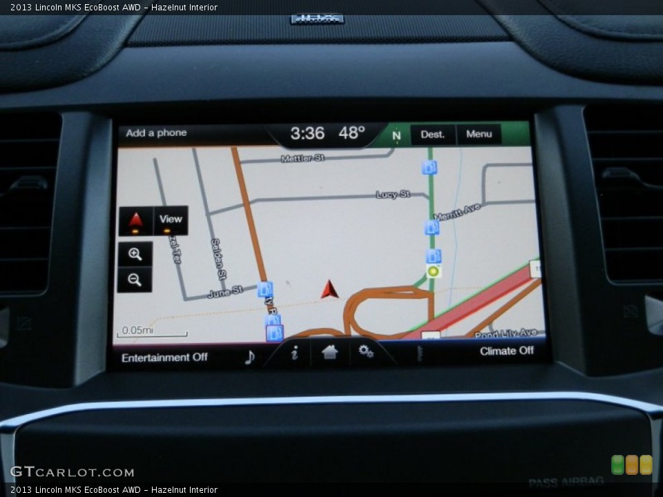 Hazelnut Interior Navigation for the 2013 Lincoln MKS EcoBoost AWD #73544307