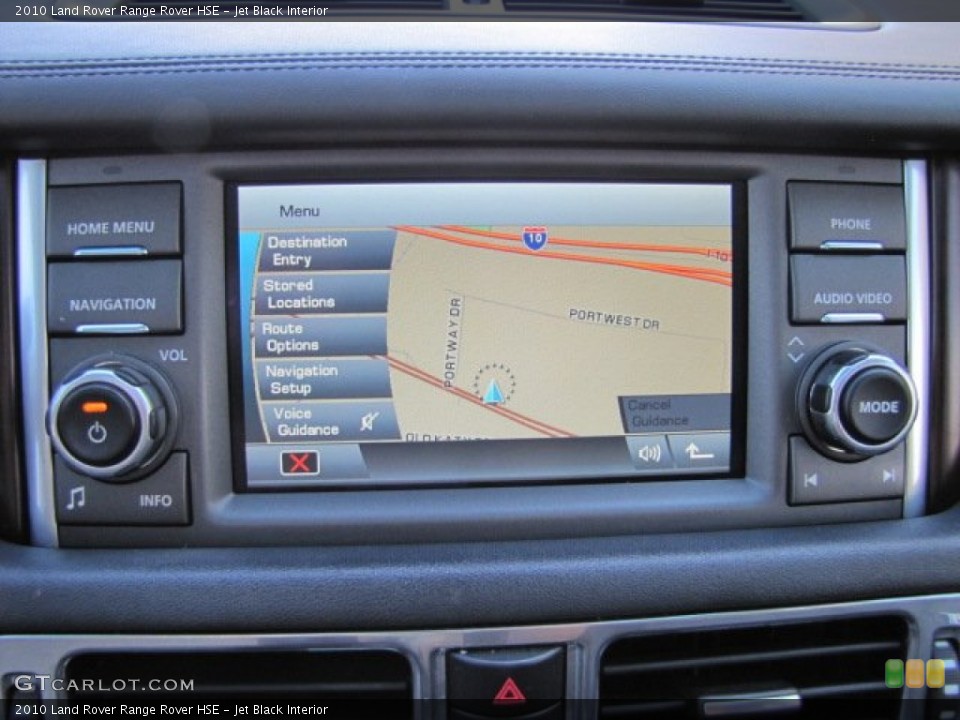 Jet Black Interior Navigation for the 2010 Land Rover Range Rover HSE #73544814