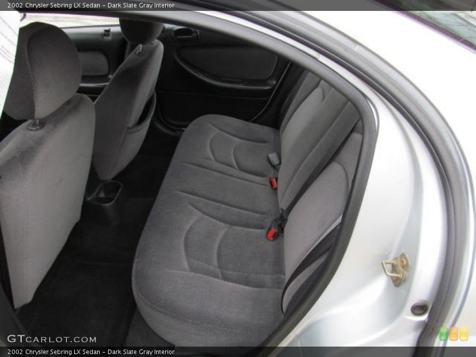 Dark Slate Gray Interior Rear Seat for the 2002 Chrysler Sebring LX Sedan #73548034