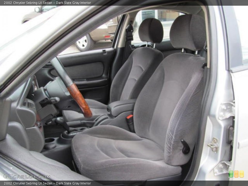 Dark Slate Gray Interior Front Seat for the 2002 Chrysler Sebring LX Sedan #73548054