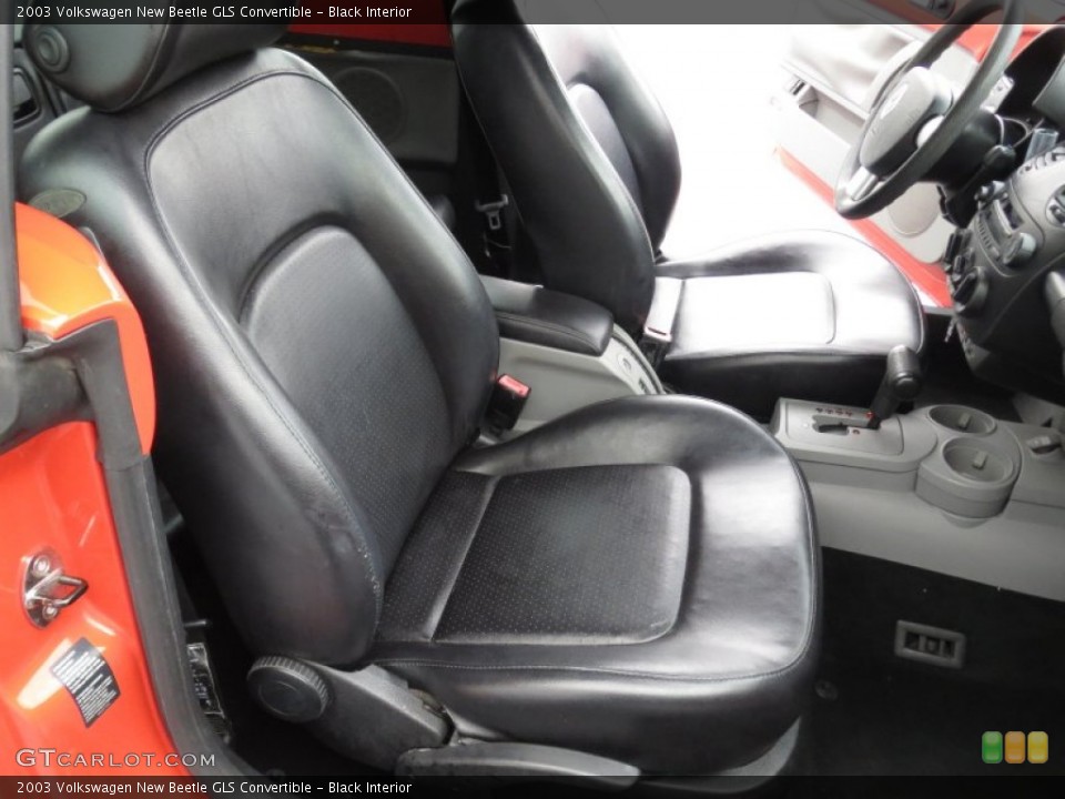 Black Interior Front Seat for the 2003 Volkswagen New Beetle GLS Convertible #73548521