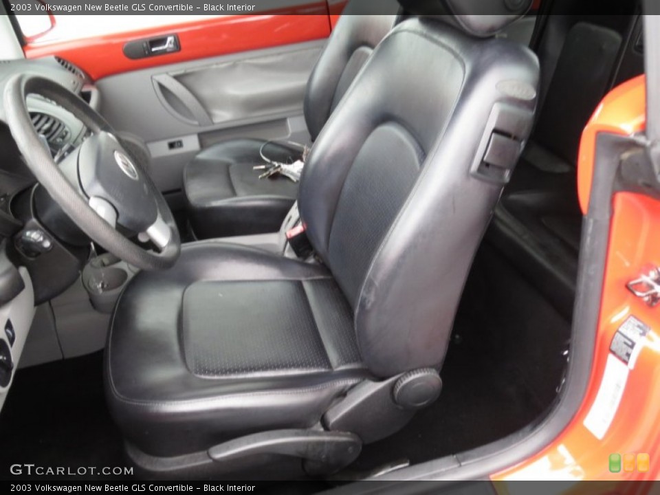 Black Interior Front Seat for the 2003 Volkswagen New Beetle GLS Convertible #73548587