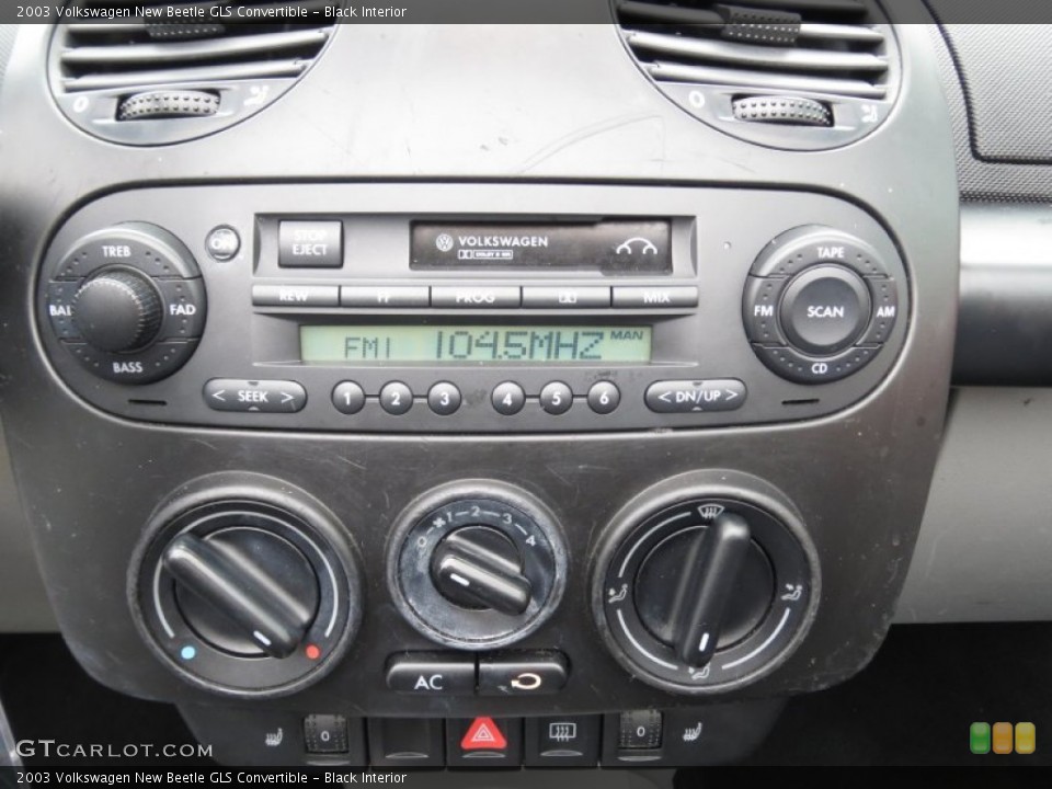 Black Interior Audio System for the 2003 Volkswagen New Beetle GLS Convertible #73548657
