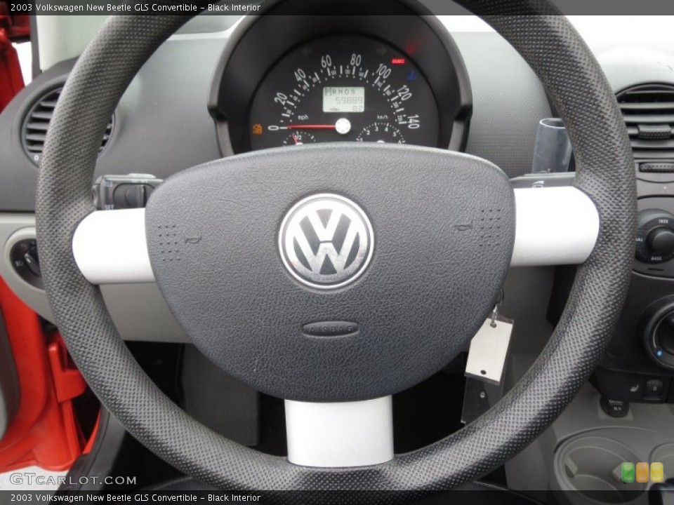 Black Interior Steering Wheel for the 2003 Volkswagen New Beetle GLS Convertible #73548728