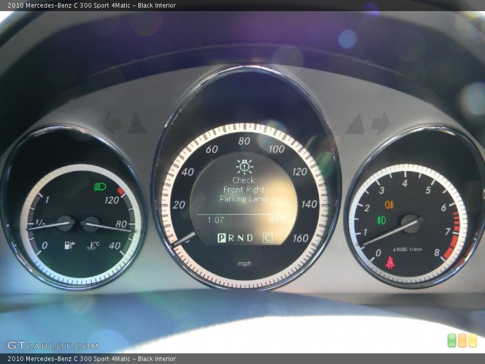 Black Interior Gauges for the 2010 Mercedes-Benz C 300 Sport 4Matic #73550602