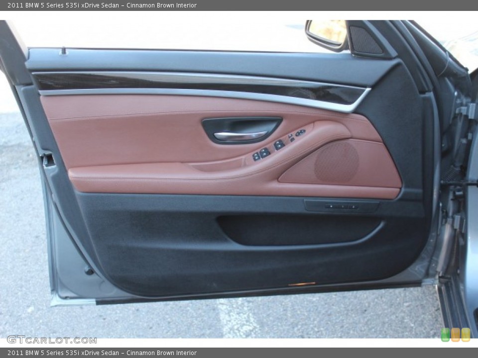 Cinnamon Brown Interior Door Panel for the 2011 BMW 5 Series 535i xDrive Sedan #73551045