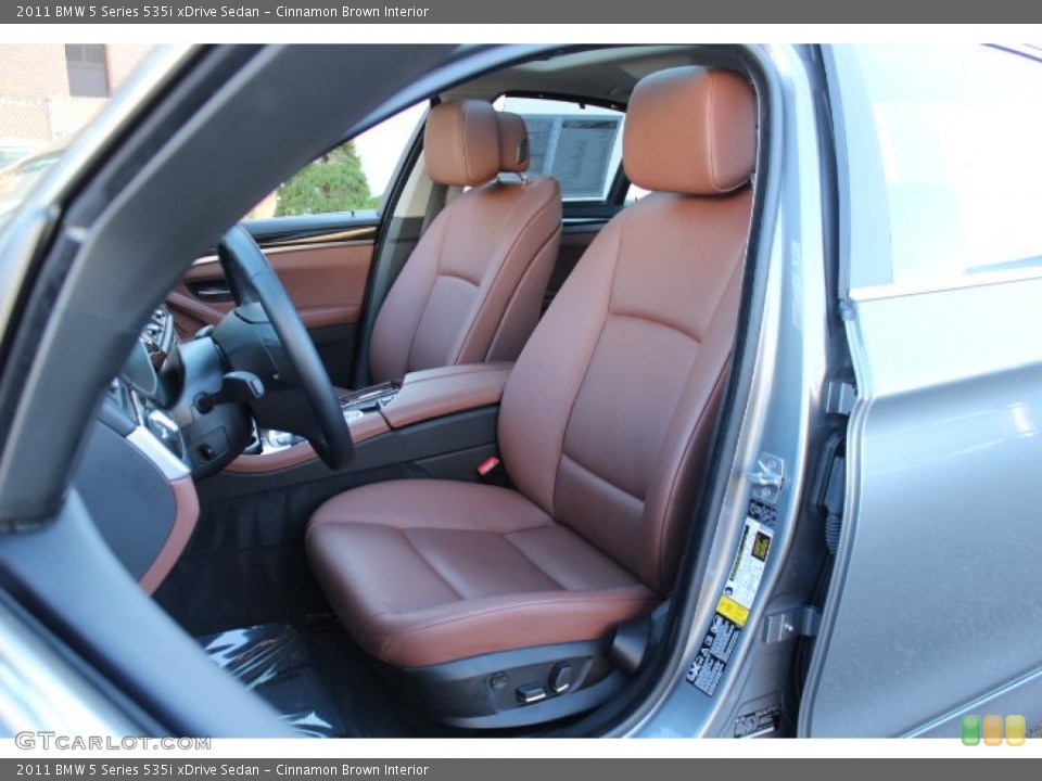 Cinnamon Brown Interior Front Seat for the 2011 BMW 5 Series 535i xDrive Sedan #73551101