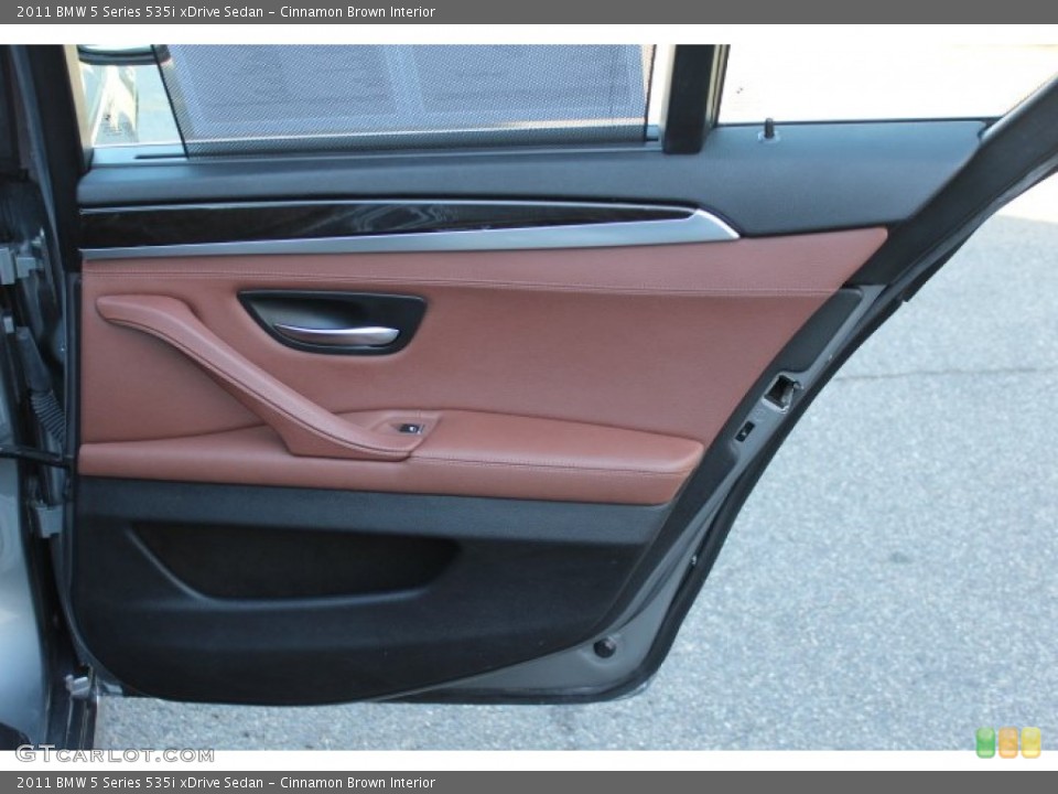 Cinnamon Brown Interior Door Panel for the 2011 BMW 5 Series 535i xDrive Sedan #73551305