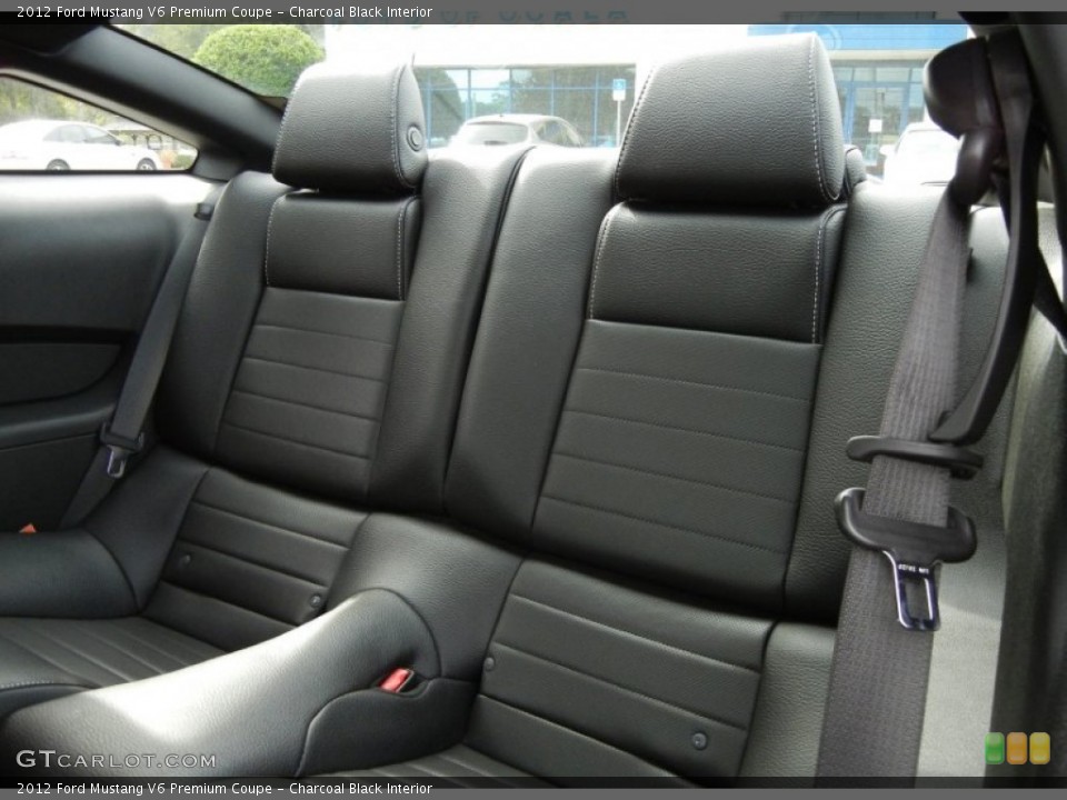 Charcoal Black Interior Rear Seat for the 2012 Ford Mustang V6 Premium Coupe #73552400