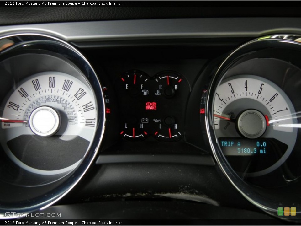 Charcoal Black Interior Gauges for the 2012 Ford Mustang V6 Premium Coupe #73552532