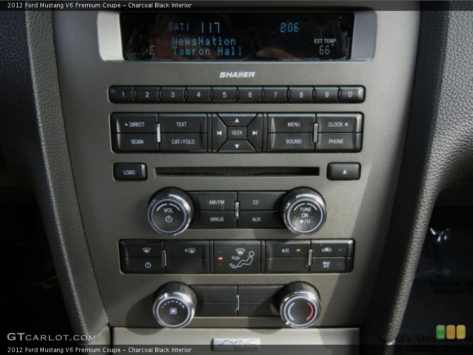 Charcoal Black Interior Controls for the 2012 Ford Mustang V6 Premium Coupe #73552556