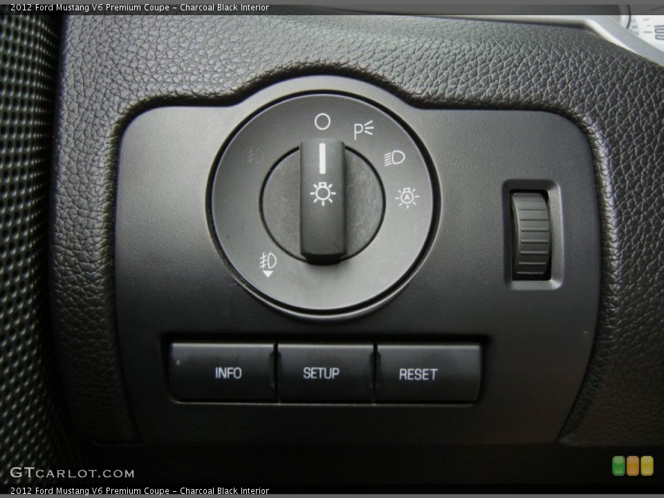 Charcoal Black Interior Controls for the 2012 Ford Mustang V6 Premium Coupe #73552598