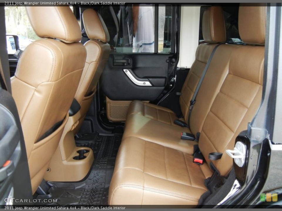 Black/Dark Saddle Interior Rear Seat for the 2011 Jeep Wrangler Unlimited Sahara 4x4 #73553030