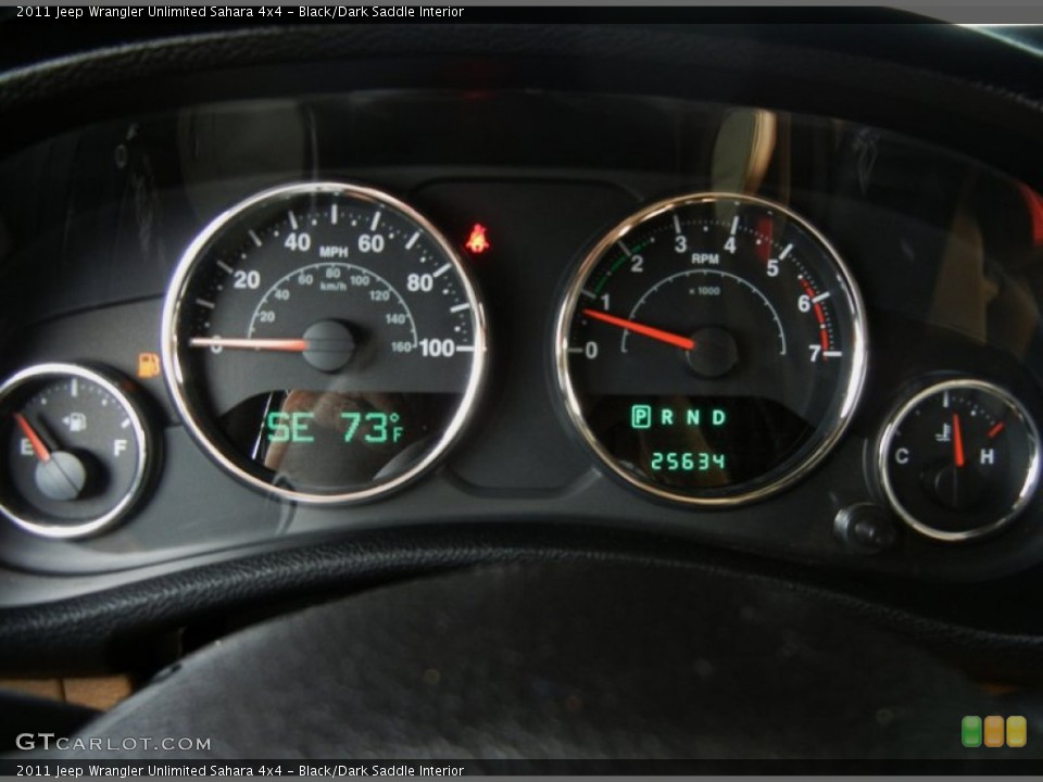 Black/Dark Saddle Interior Gauges for the 2011 Jeep Wrangler Unlimited Sahara 4x4 #73553203