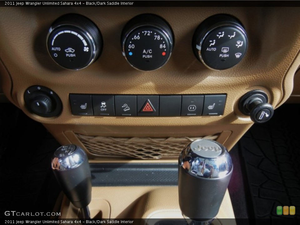 Black/Dark Saddle Interior Controls for the 2011 Jeep Wrangler Unlimited Sahara 4x4 #73553247