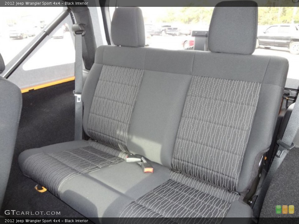 Black Interior Rear Seat for the 2012 Jeep Wrangler Sport 4x4 #73553967