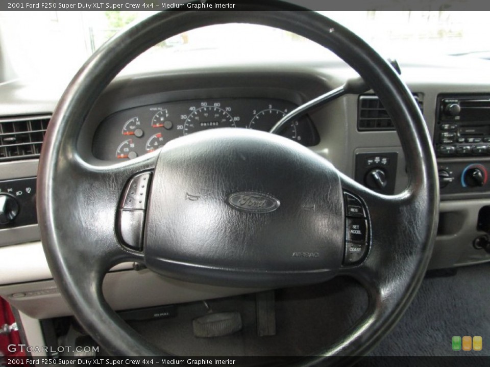 Medium Graphite Interior Steering Wheel for the 2001 Ford F250 Super Duty XLT Super Crew 4x4 #73554789
