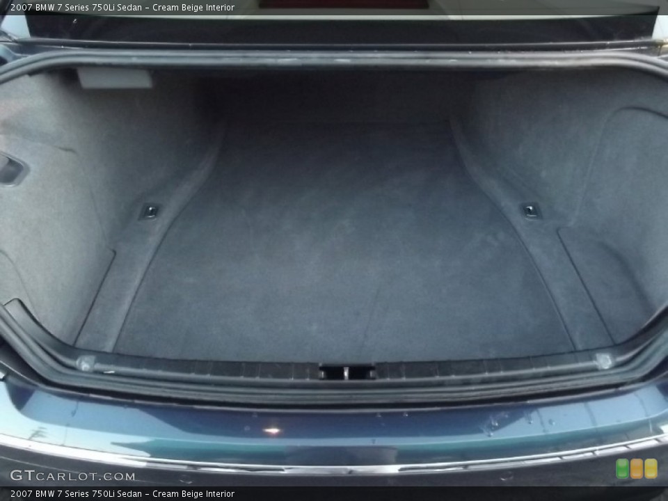 Cream Beige Interior Trunk for the 2007 BMW 7 Series 750Li Sedan #73555082