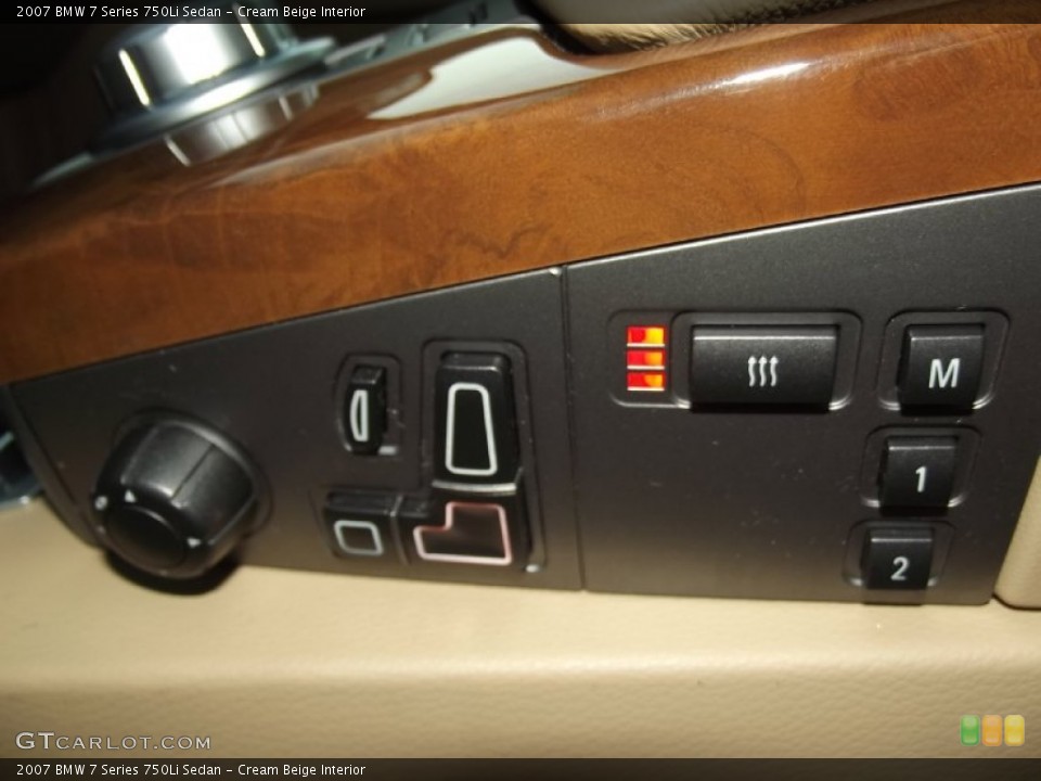 Cream Beige Interior Controls for the 2007 BMW 7 Series 750Li Sedan #73555324