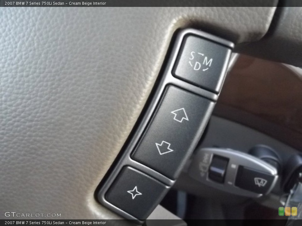 Cream Beige Interior Controls for the 2007 BMW 7 Series 750Li Sedan #73555368