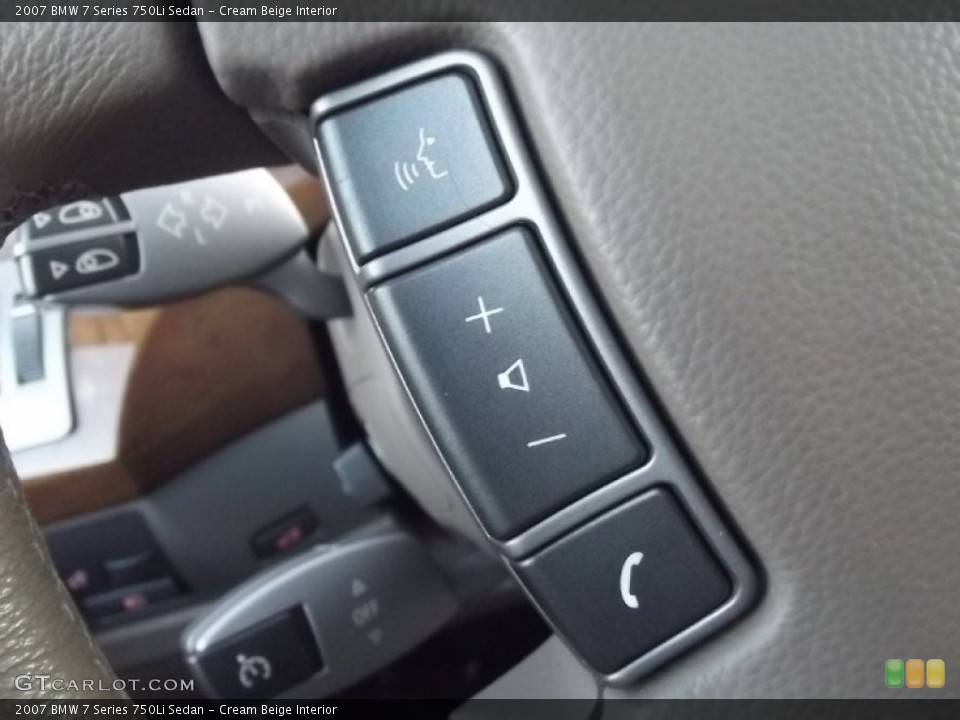 Cream Beige Interior Controls for the 2007 BMW 7 Series 750Li Sedan #73555391