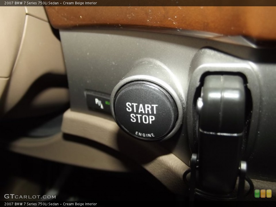 Cream Beige Interior Controls for the 2007 BMW 7 Series 750Li Sedan #73555422