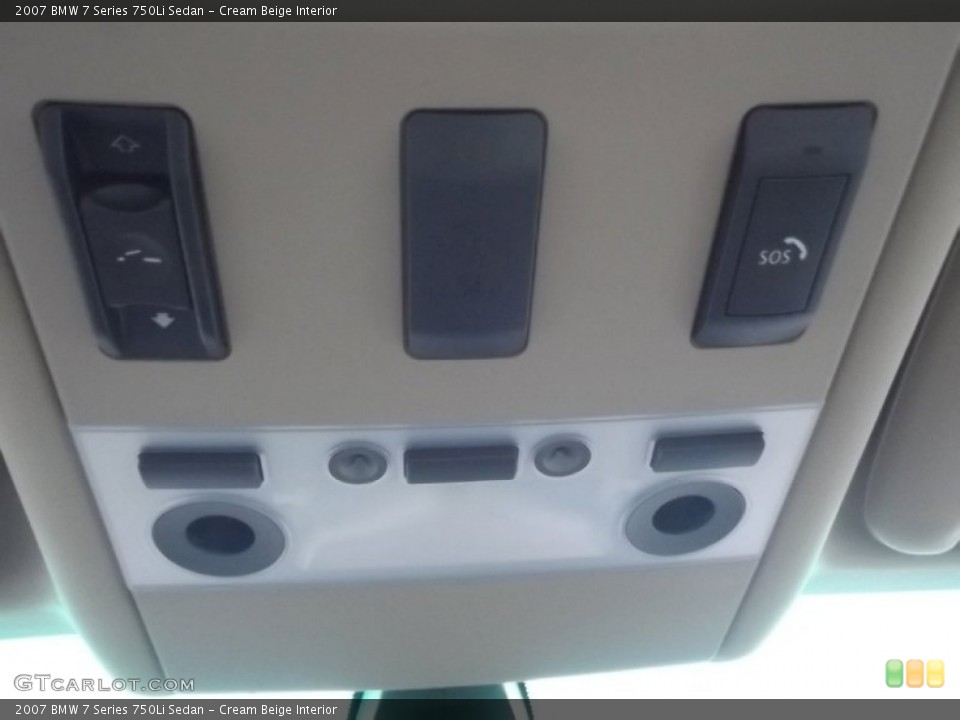 Cream Beige Interior Controls for the 2007 BMW 7 Series 750Li Sedan #73555577