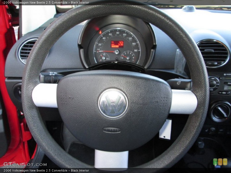 Black Interior Steering Wheel for the 2006 Volkswagen New Beetle 2.5 Convertible #73555649