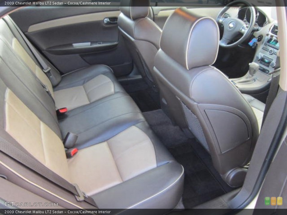 Cocoa Cashmere Interior Rear Seat For The 2009 Chevrolet