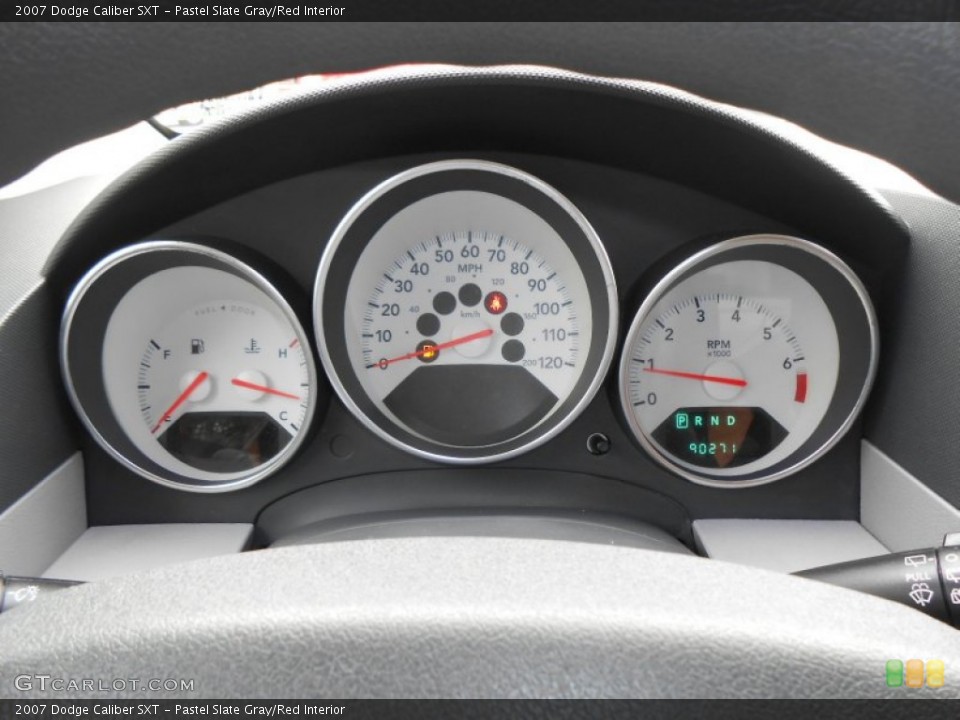 Pastel Slate Gray/Red Interior Gauges for the 2007 Dodge Caliber SXT #73556899