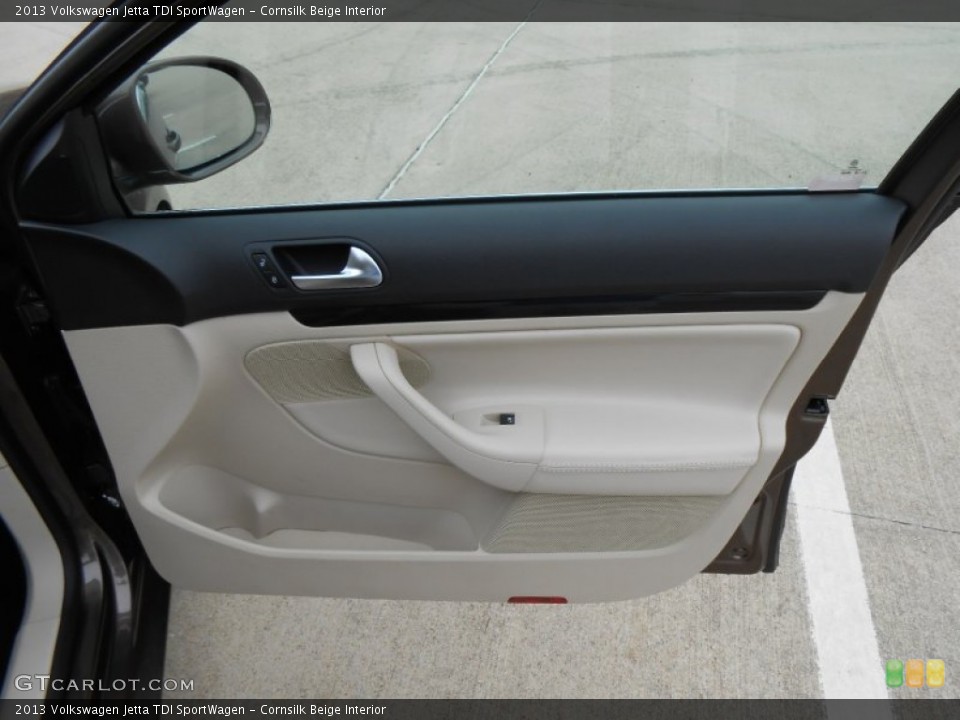 Cornsilk Beige Interior Door Panel for the 2013 Volkswagen Jetta TDI SportWagen #73558931