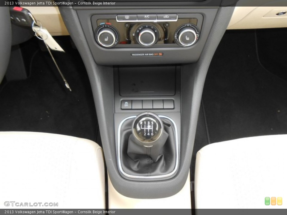 Cornsilk Beige Interior Transmission for the 2013 Volkswagen Jetta TDI SportWagen #73559042
