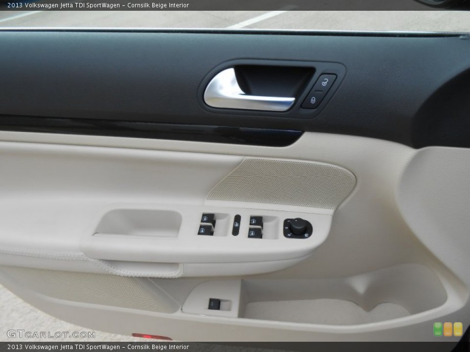 Cornsilk Beige Interior Door Panel for the 2013 Volkswagen Jetta TDI SportWagen #73559114