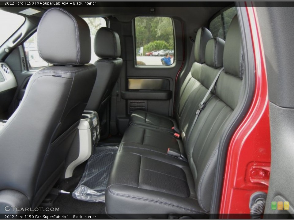 Black Interior Rear Seat for the 2012 Ford F150 FX4 SuperCab 4x4 #73560131