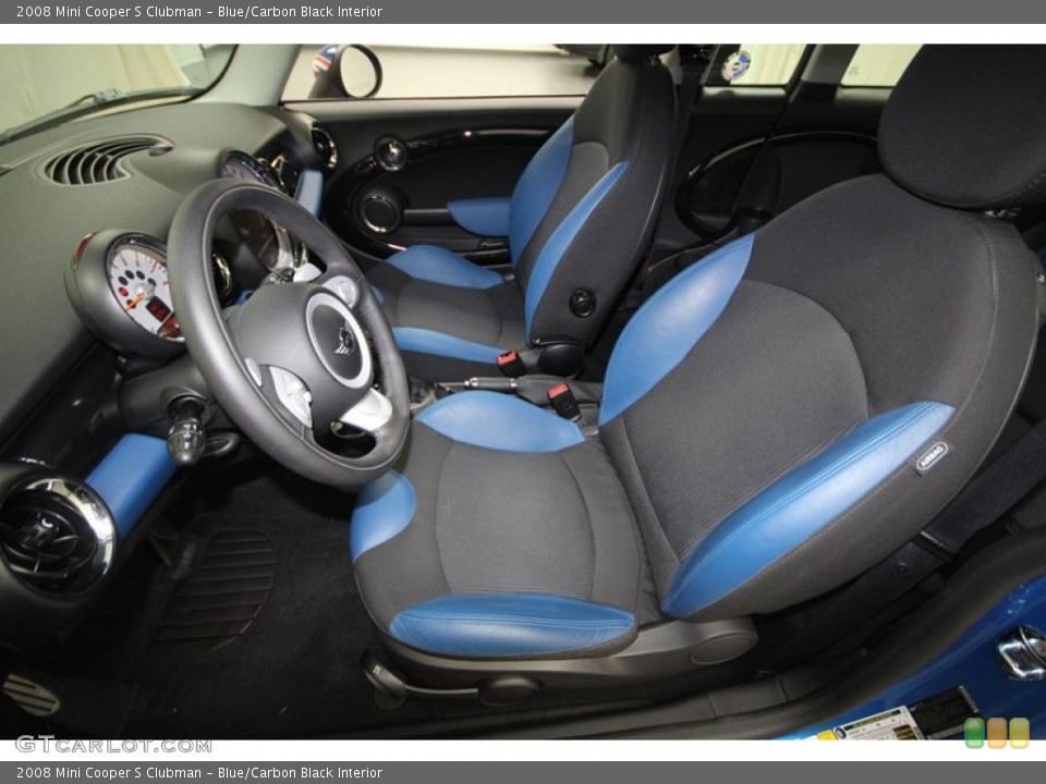 Blue/Carbon Black 2008 Mini Cooper Interiors