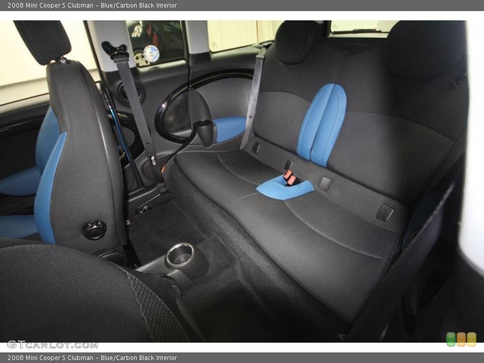 Blue/Carbon Black Interior Rear Seat for the 2008 Mini Cooper S Clubman #73560501