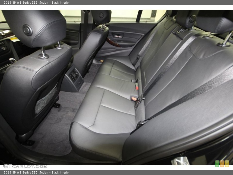 Black Interior Rear Seat for the 2013 BMW 3 Series 335i Sedan #73561303