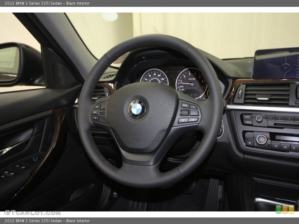 Black Interior Steering Wheel for the 2013 BMW 3 Series 335i Sedan #73561571
